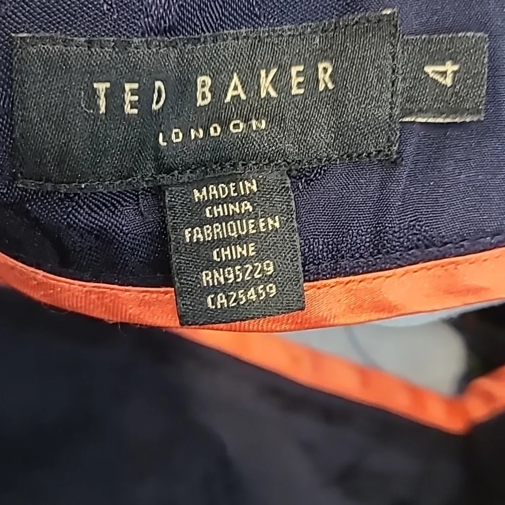 Ted Baker London navy plio tropical oasis skirt - Picture 6 of 9